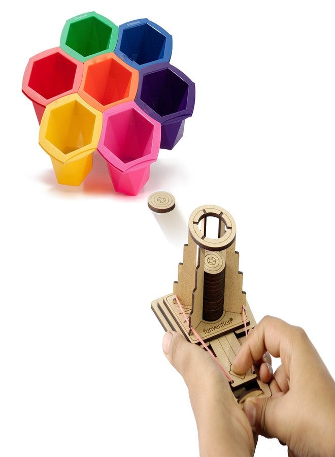 Funvention- for Little Scientist in Every Kid Disc Launcher - Pack of 6,multicolor - Image 4